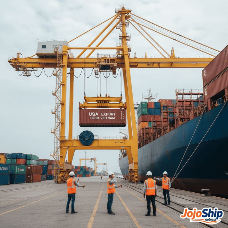 Shipping containers at Vietnam port