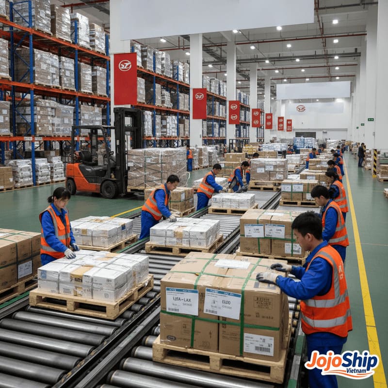JojoShip air freight operations center in Vietnam