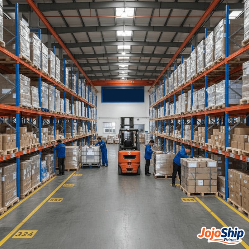 Logistics company warehouse operations in Vietnam
