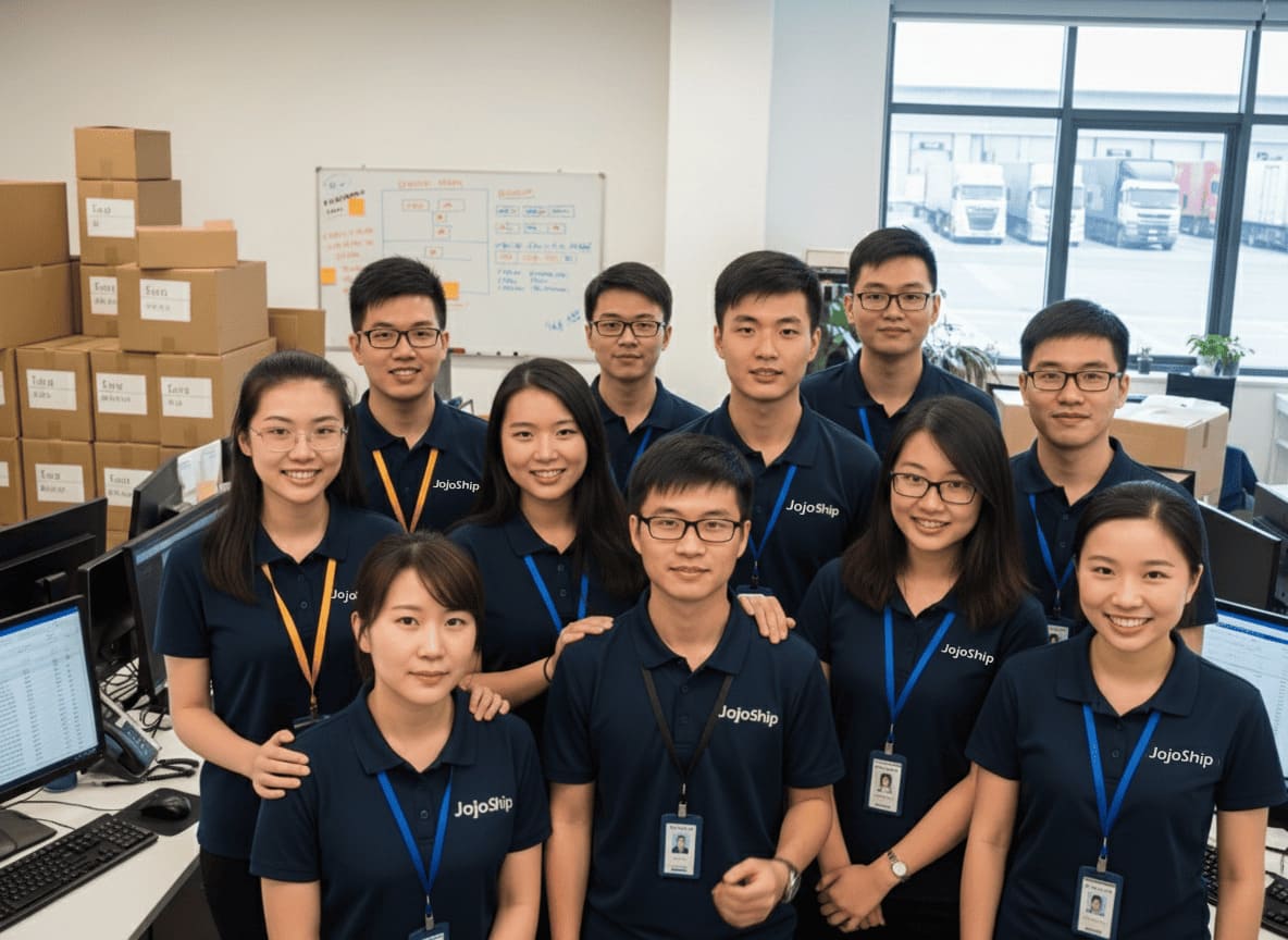 Vietnamese freight forwarder office with staff